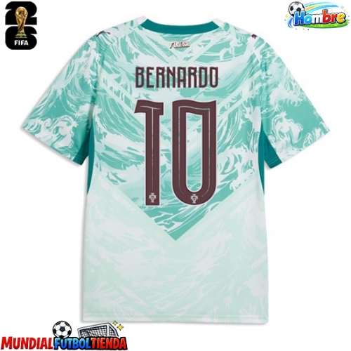 Camiseta Portugal Bernardo Silva #10 Segunda Equipación Replica Mundial 2026 mangas cortas